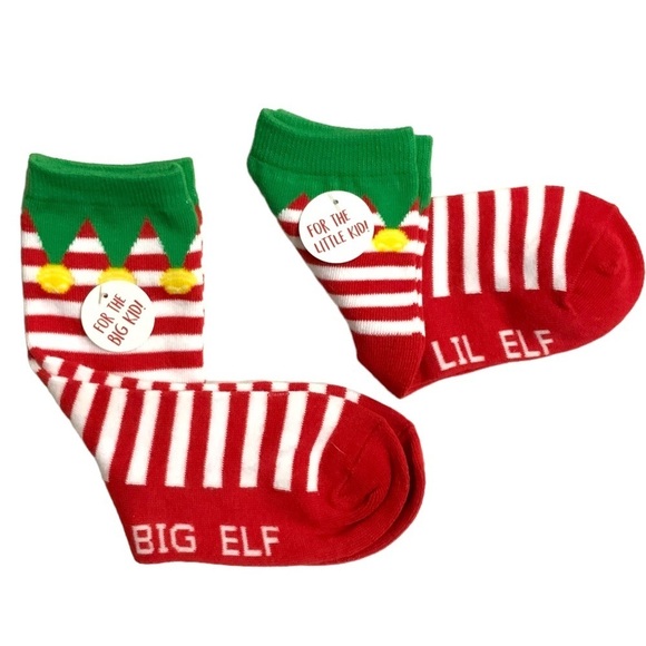 Holiday Family Socks 4 Pack Matching Christmas Set Santa Mrs Clause and 2 Elves - Picture 4 of 15